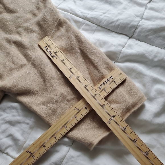 Halston Heritage Wool Blend Sparkle Shortsleeve Crew Sweater - Picture 7 of 8